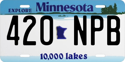 MN license plate 420NPB