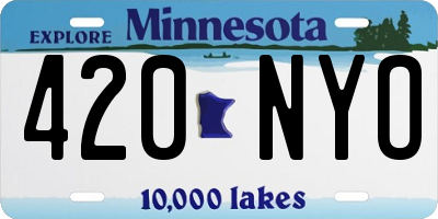 MN license plate 420NYO