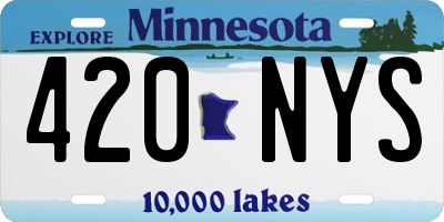MN license plate 420NYS