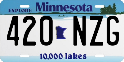 MN license plate 420NZG