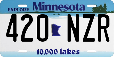 MN license plate 420NZR