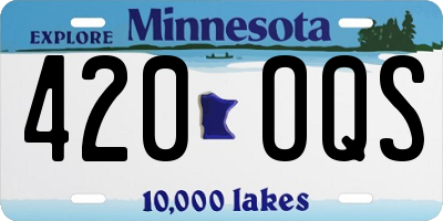 MN license plate 420OQS