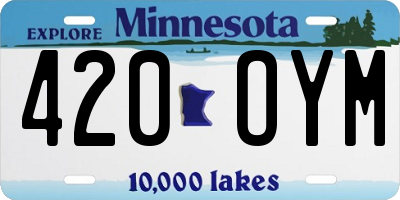 MN license plate 420OYM