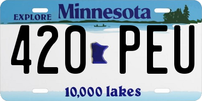 MN license plate 420PEU