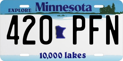MN license plate 420PFN