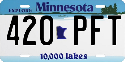 MN license plate 420PFT