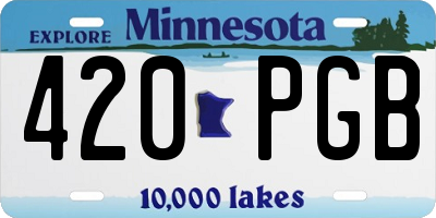 MN license plate 420PGB