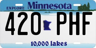 MN license plate 420PHF