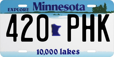 MN license plate 420PHK