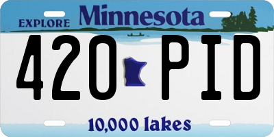 MN license plate 420PID