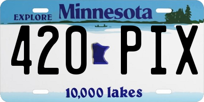 MN license plate 420PIX