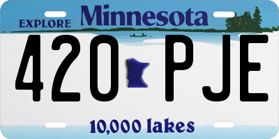 MN license plate 420PJE