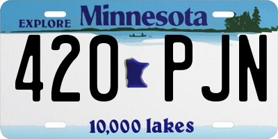 MN license plate 420PJN