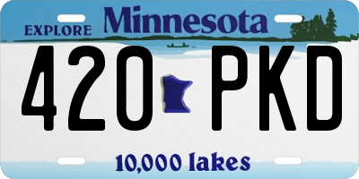 MN license plate 420PKD
