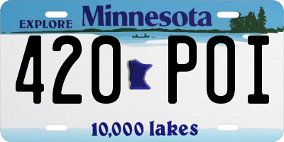 MN license plate 420POI