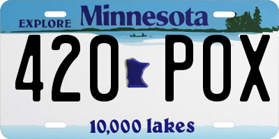 MN license plate 420POX