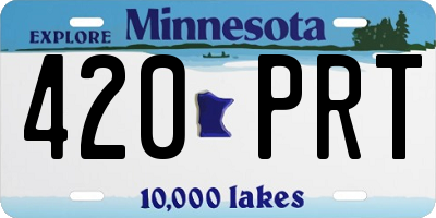 MN license plate 420PRT