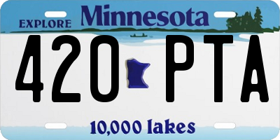 MN license plate 420PTA
