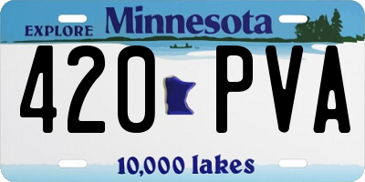 MN license plate 420PVA