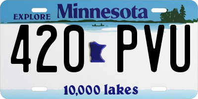 MN license plate 420PVU