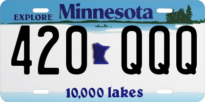 MN license plate 420QQQ