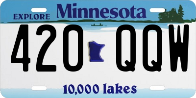 MN license plate 420QQW