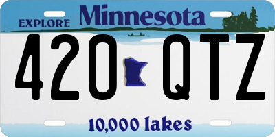 MN license plate 420QTZ