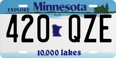 MN license plate 420QZE