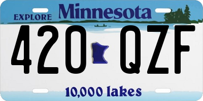 MN license plate 420QZF