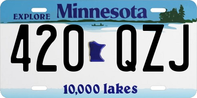MN license plate 420QZJ