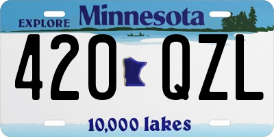 MN license plate 420QZL