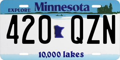 MN license plate 420QZN