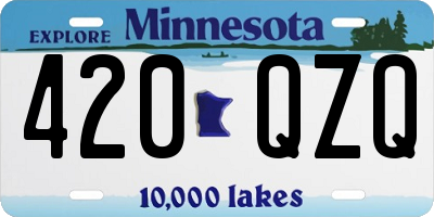 MN license plate 420QZQ