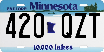 MN license plate 420QZT