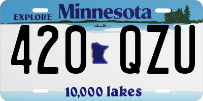 MN license plate 420QZU