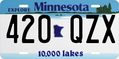 MN license plate 420QZX