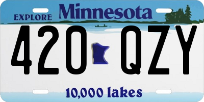 MN license plate 420QZY