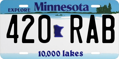 MN license plate 420RAB