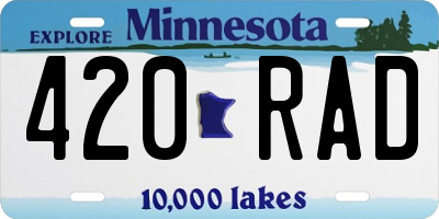 MN license plate 420RAD
