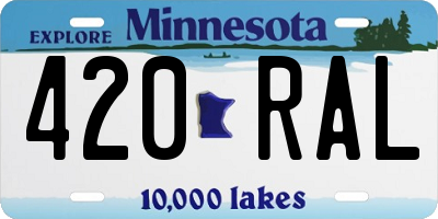MN license plate 420RAL