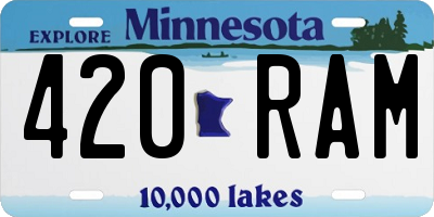 MN license plate 420RAM