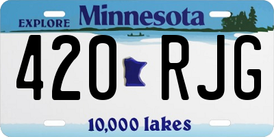 MN license plate 420RJG