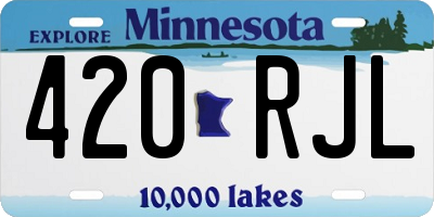 MN license plate 420RJL