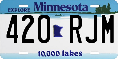 MN license plate 420RJM