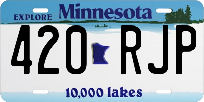 MN license plate 420RJP