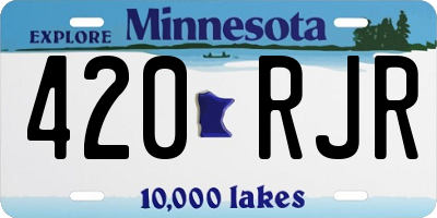 MN license plate 420RJR