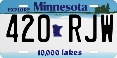 MN license plate 420RJW