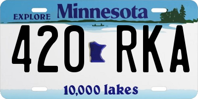 MN license plate 420RKA
