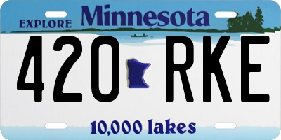 MN license plate 420RKE