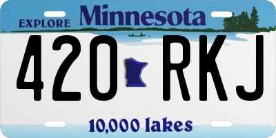 MN license plate 420RKJ